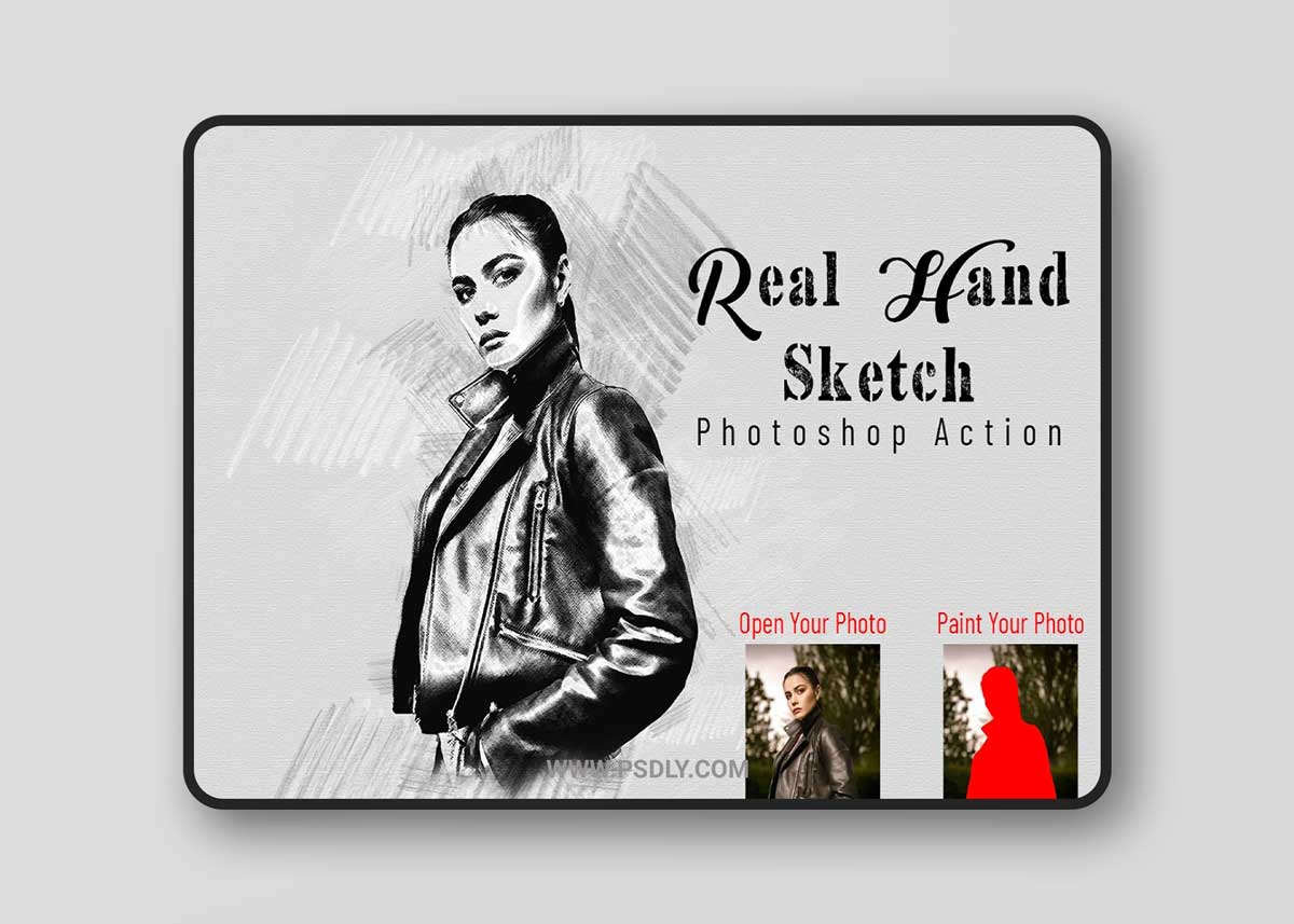 CreativeMarket - Real Hand Sketch Action 7025496