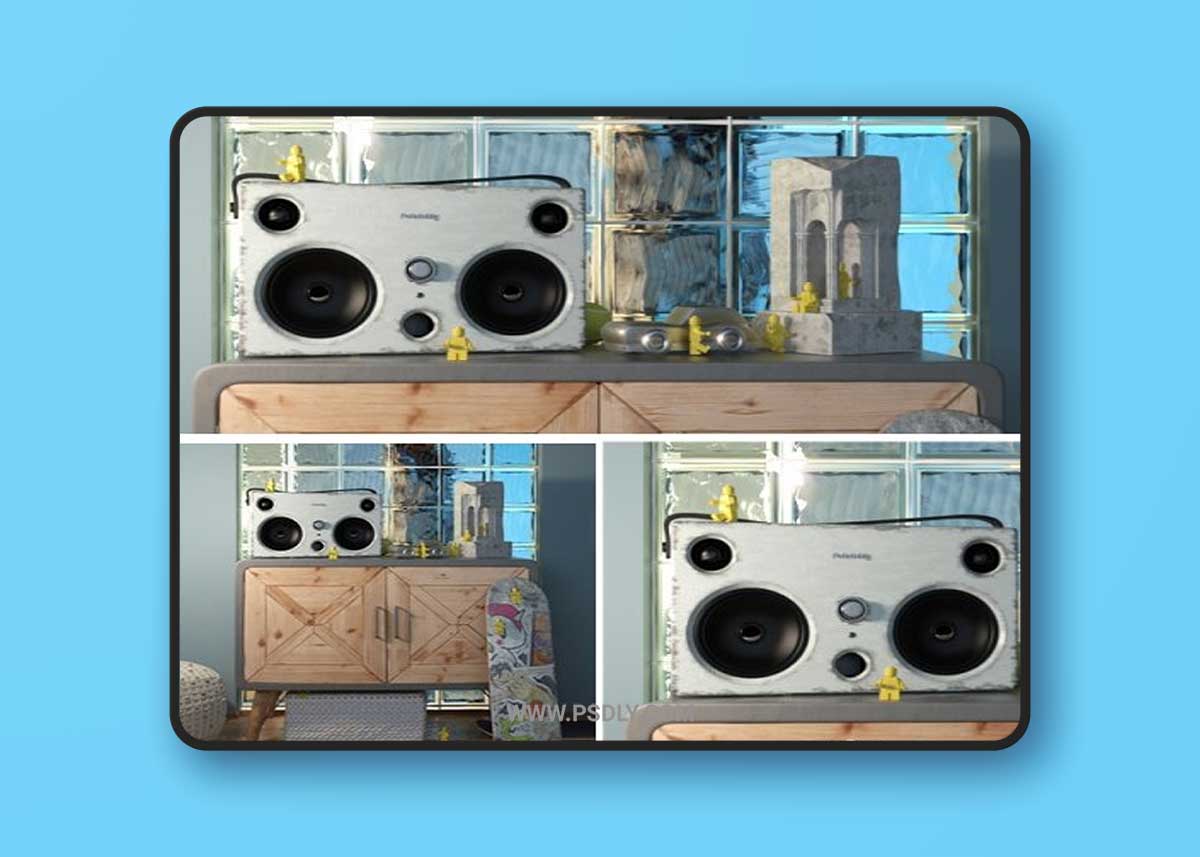 Decorative set in the style of Loft (Kare) 3D Model