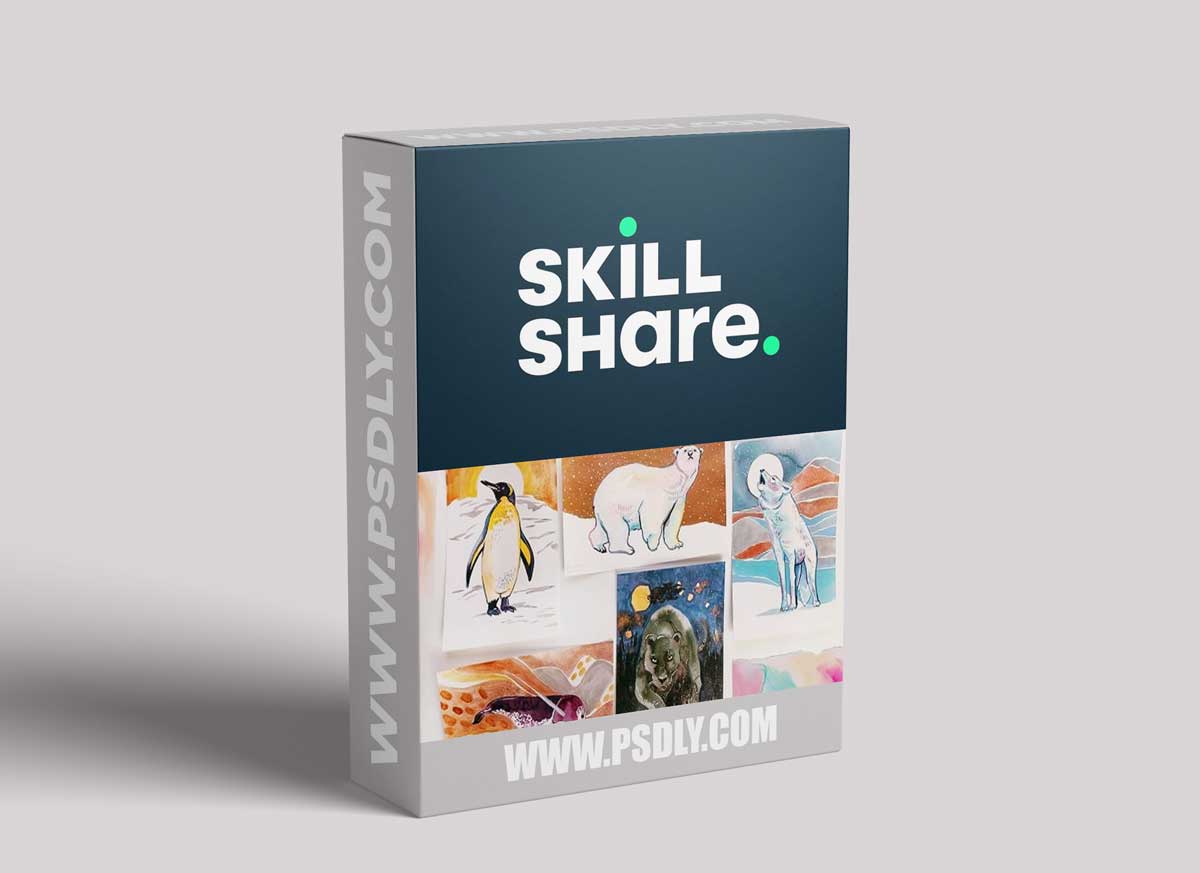 Expressive Little Animals: Watercolor Painting in Technicolor Black + White