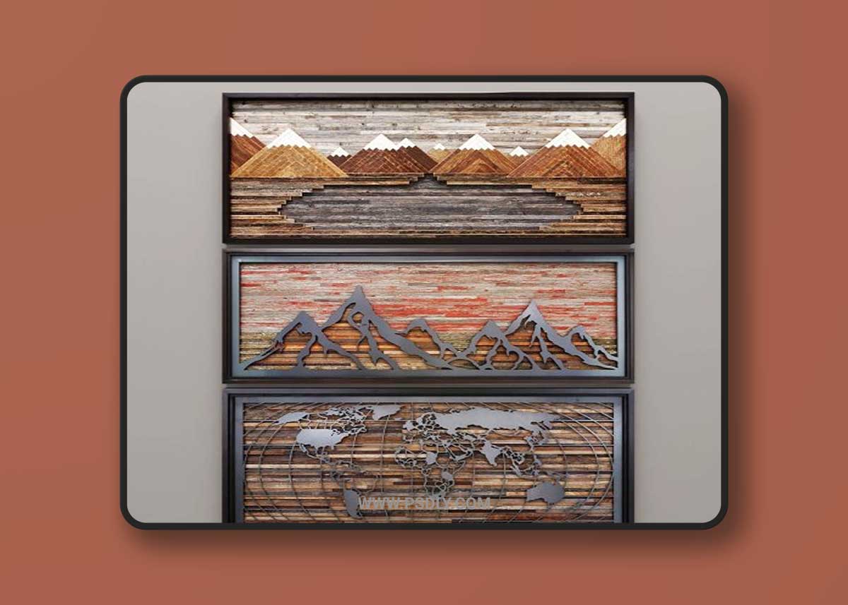 Fiery Sunset Mountain by Carpenter Craig 3D Model