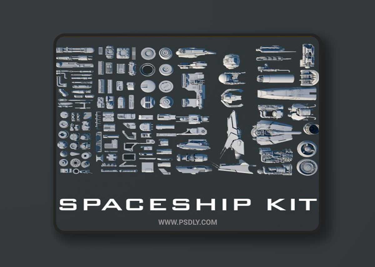 Gumroad - Spaceship Kit 3D Model