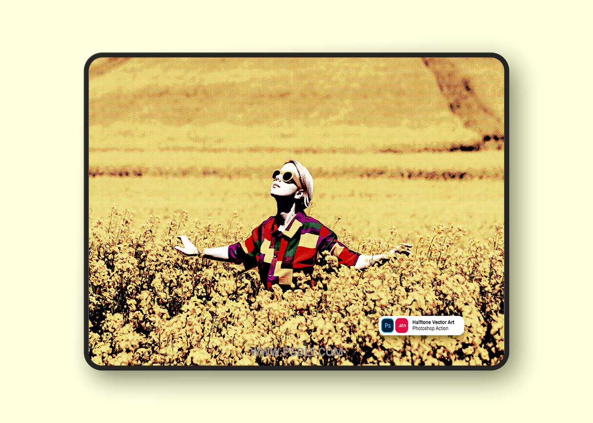 Halftone Vector Art Photoshop Action