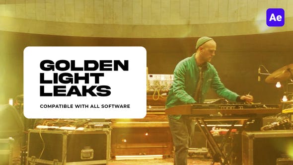 Videohive Golden Light Leaks for After Effects 36596017