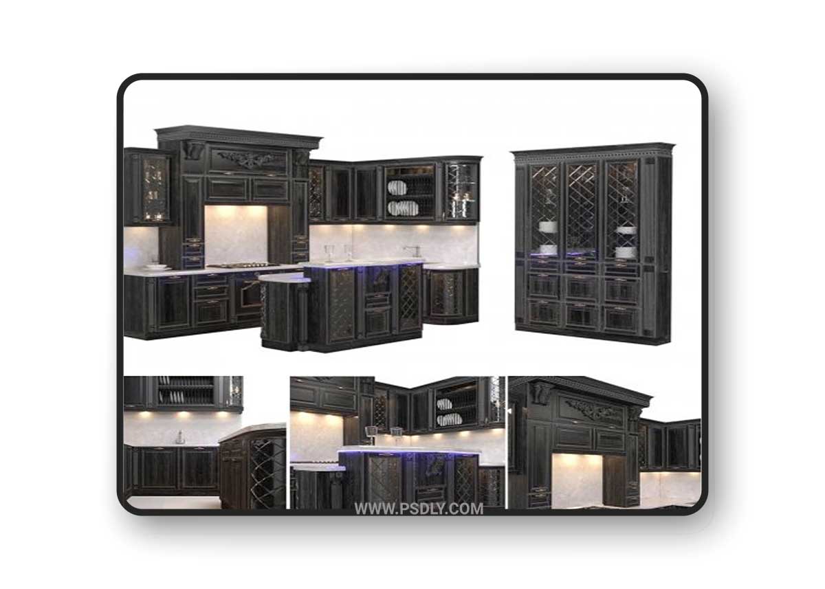 Kitchen Courtyard - model Viscount black