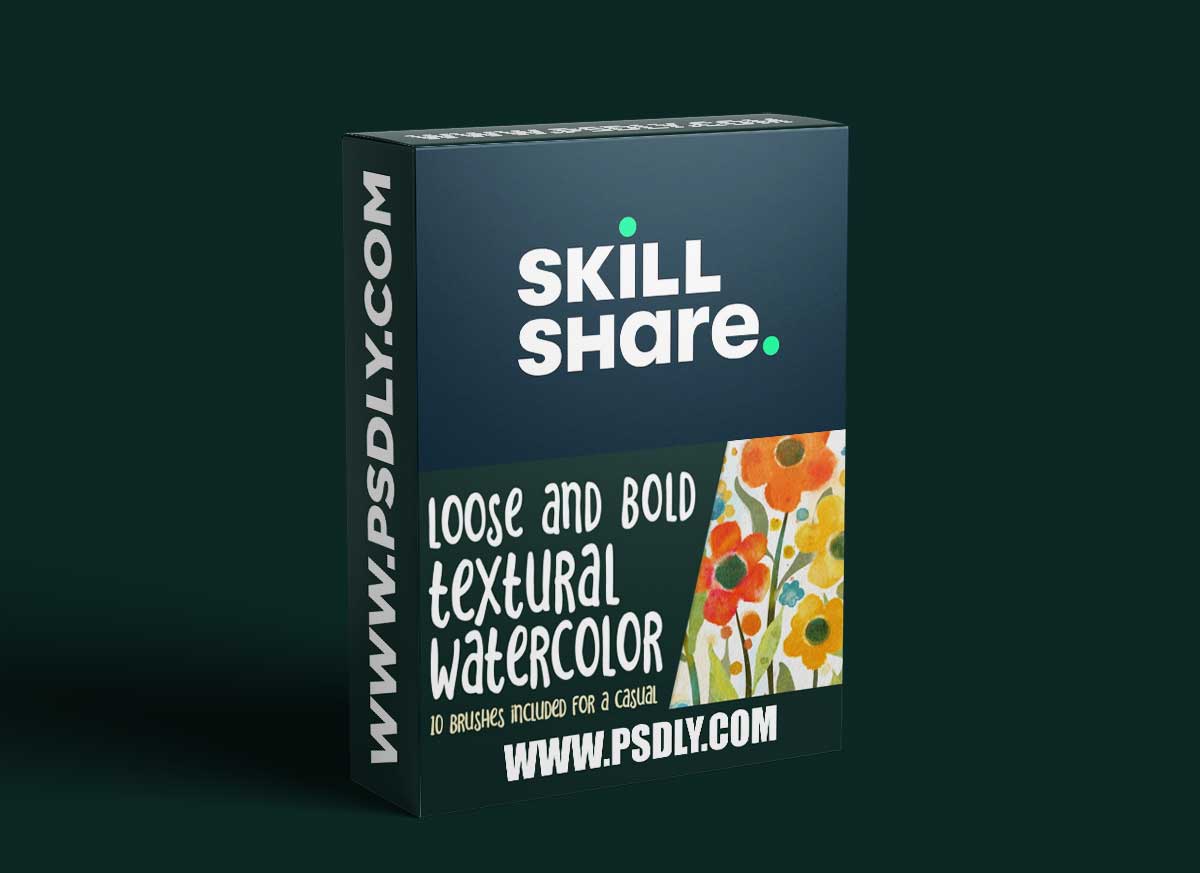 Loose and Bold Watercolor Floral in Procreate With 10 Brushes and Paper Textures Document Included