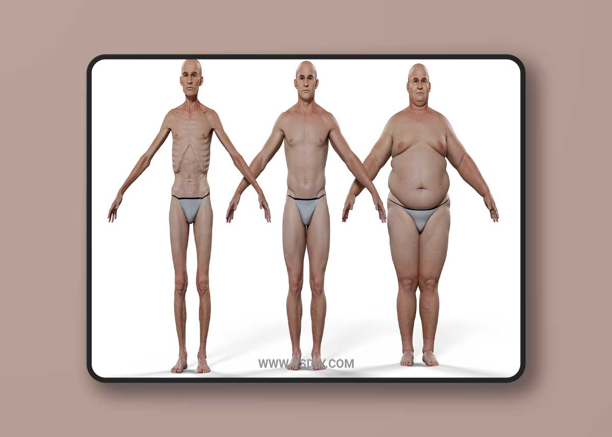 Morphable Male Base Mesh 3D Model