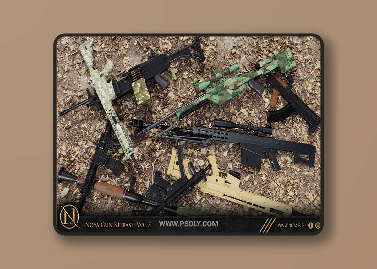 NOYA 50 Gun Kitbash Vol 3 3D Model