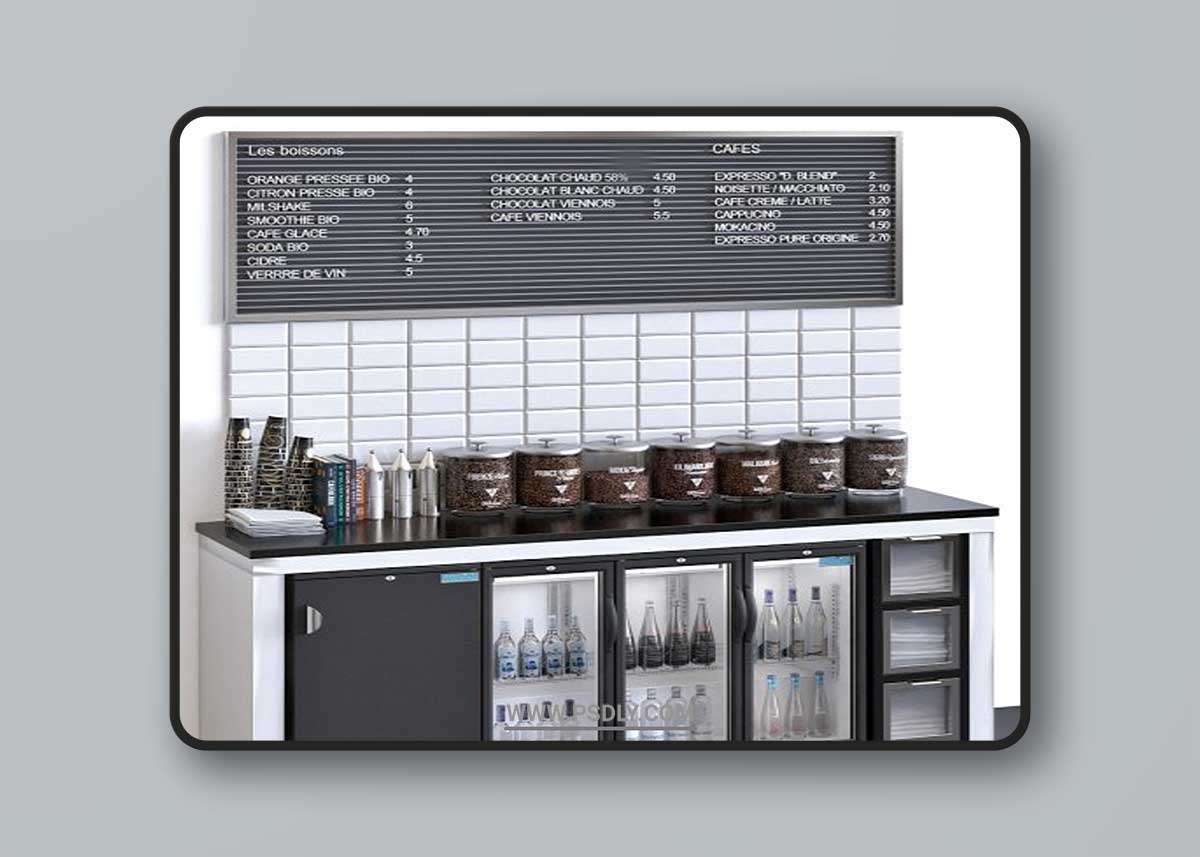 POLAR Back Bar Cooler GH132 and GL104 3D Model