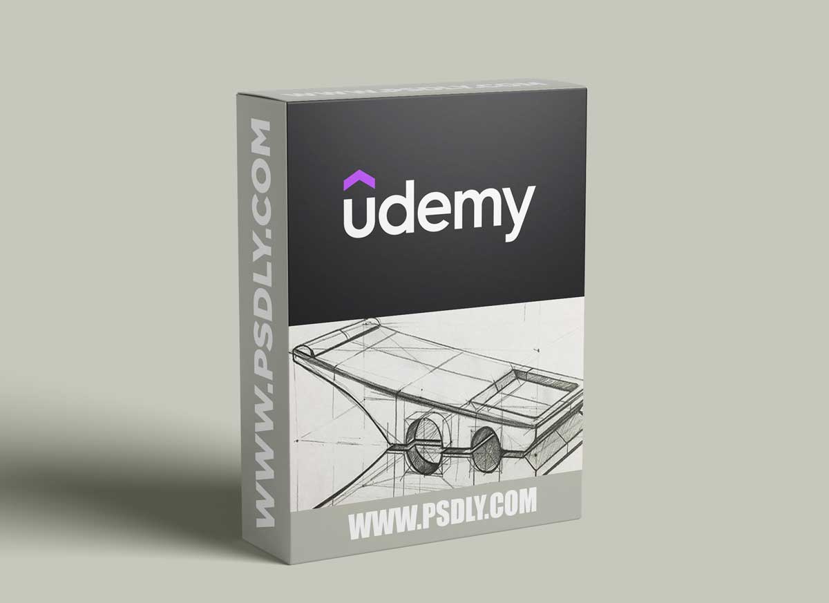 Pencil Drawing Product Drawing Design with Perspective