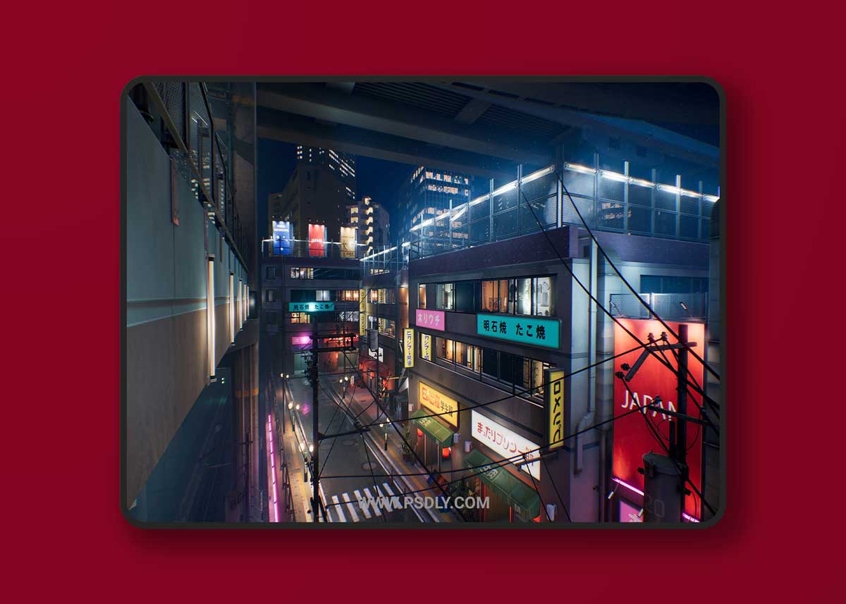 Unreal Engine - Japanese city pack 3D Model