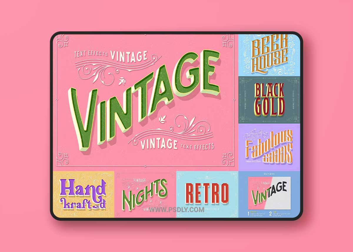 Vintage Text Effects ZPB7UZR