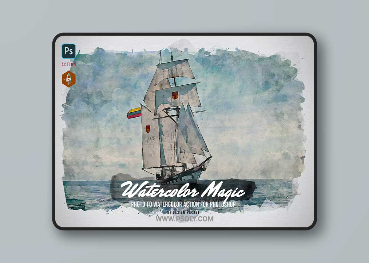 Watercolor Magic Photoshop Action