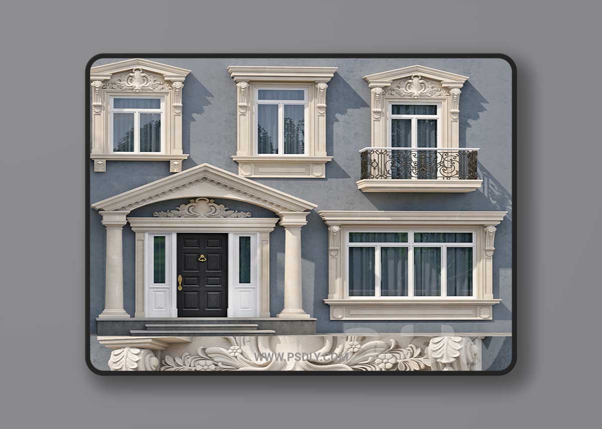 Windows and doors in the style of modern classics 5 3D Model
