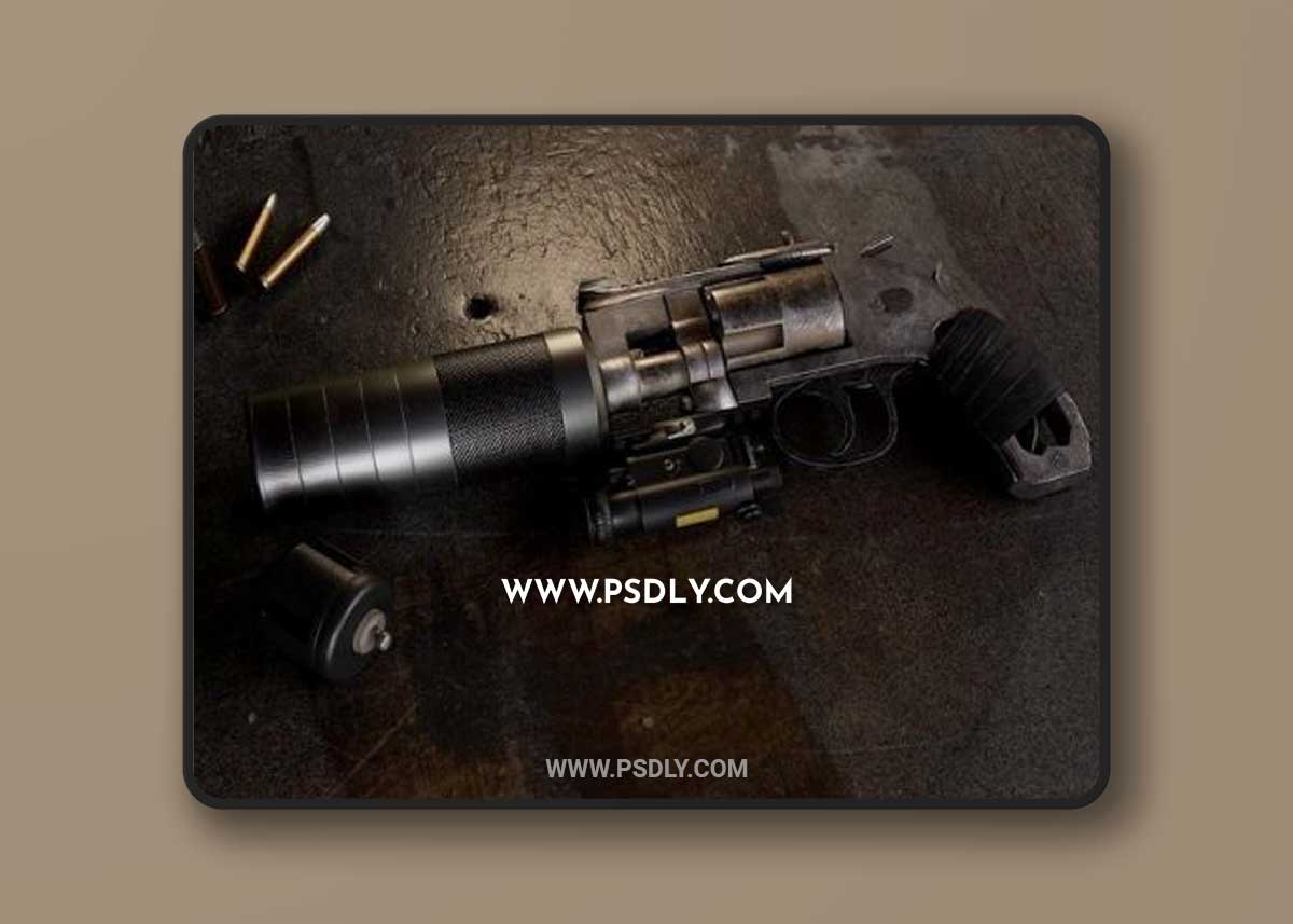 Wrecked Revolver 3D Models