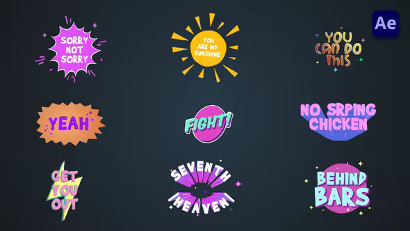 Videohive Colorful Cartoon Titles [After Effects] 36730599