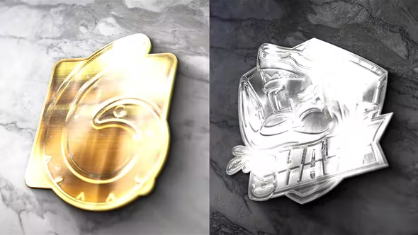Videohive Gold - Metal Logo Reveal 36512234