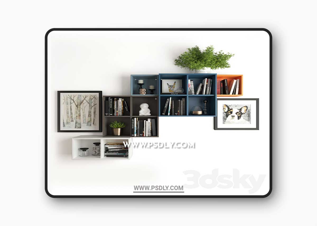 A combination of wall cabinets Ikea 3D Model