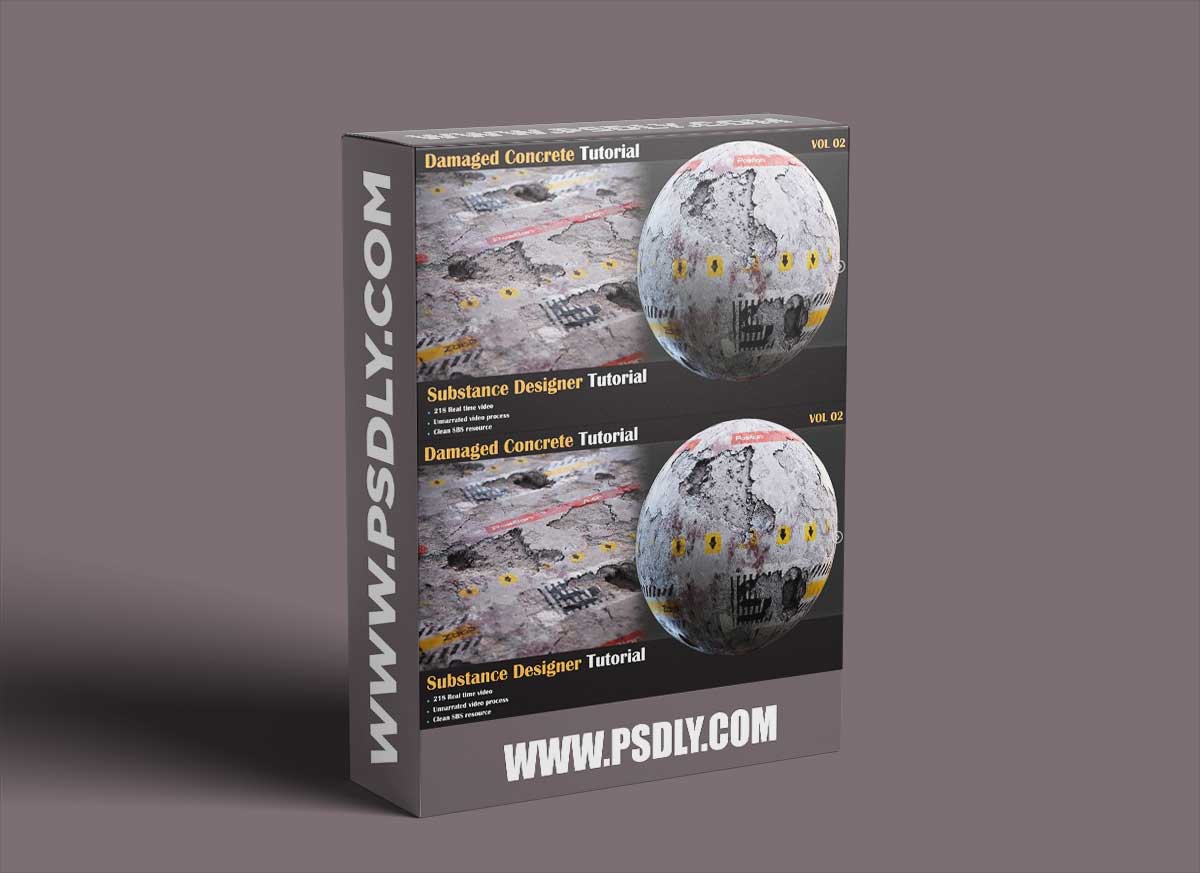 Artstation – Damaged Concrete Tutorial VOL-02