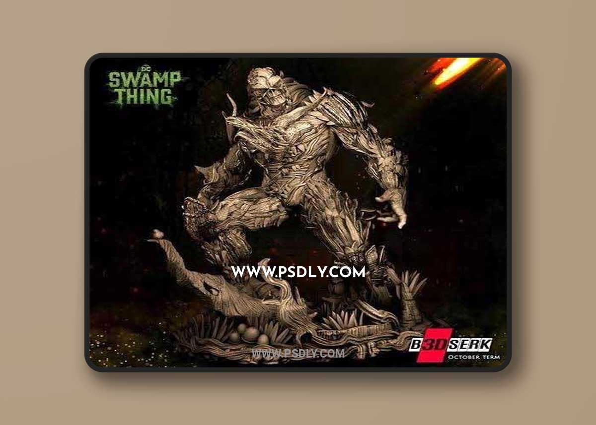 B3dserk - The Swamp Thing Statue 3D Printable 1 B3dserk - The Swamp Thing Statue 3D Printable