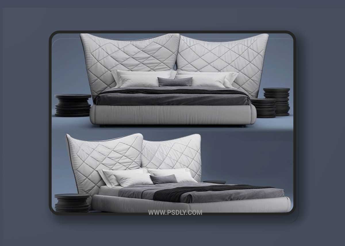 Bed Poltrona Frau Lelit 3D Model
