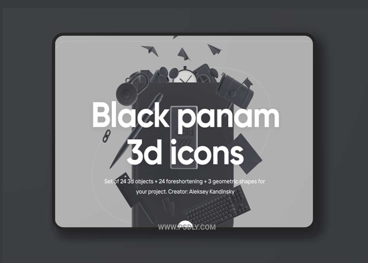 Black Panam - Icon pack 3D Model