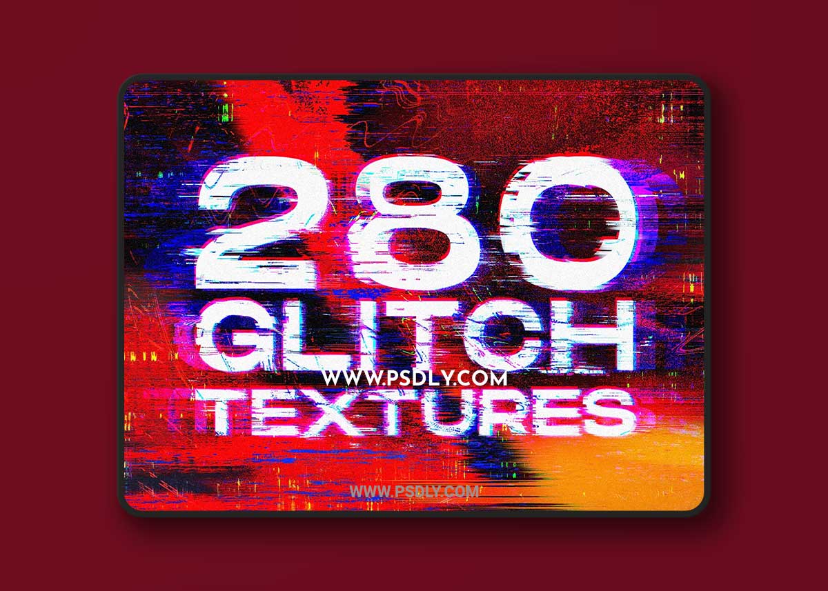 CreativeMarket - 280 Glitch Distortion textures 5517816