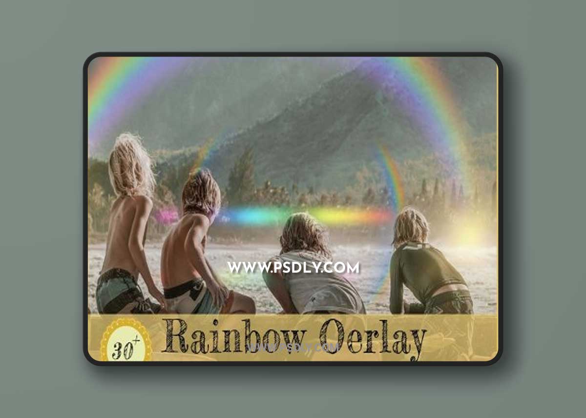 CreativeMarket - Realistic Rainbow Photoshop Overlay 7151204