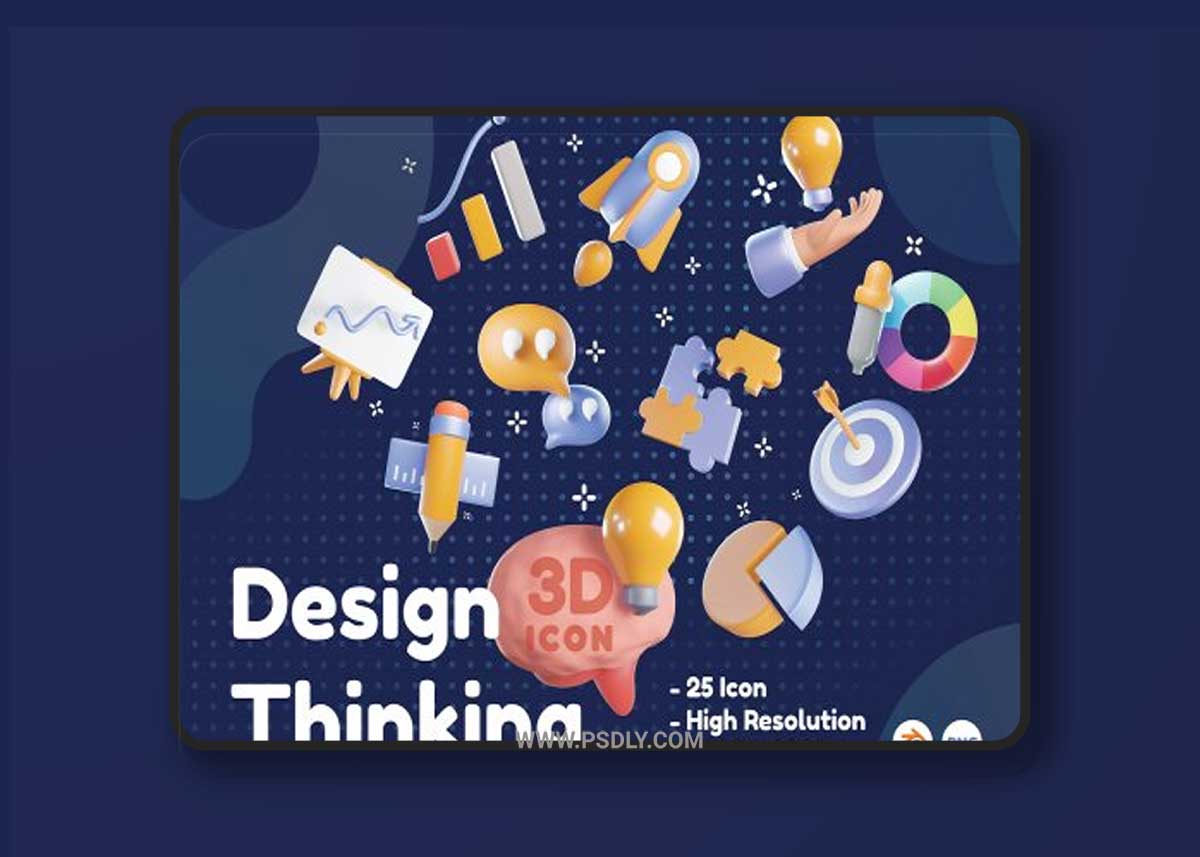 Design Thinking 3D Icons