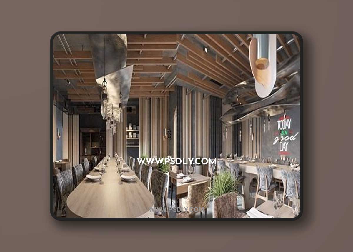 Interior Coffee Scene Sketchup by PhongLinh