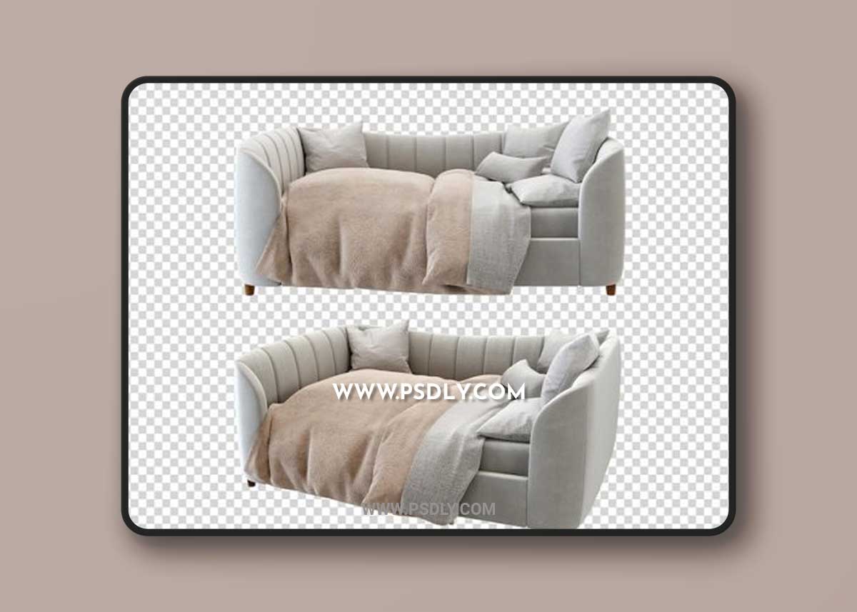 Isolated modern sofa in 3d rendering 3D Model
