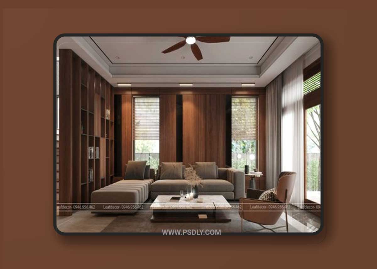 Living Room - Kitchen Interior By Dinh Trang 3D Model