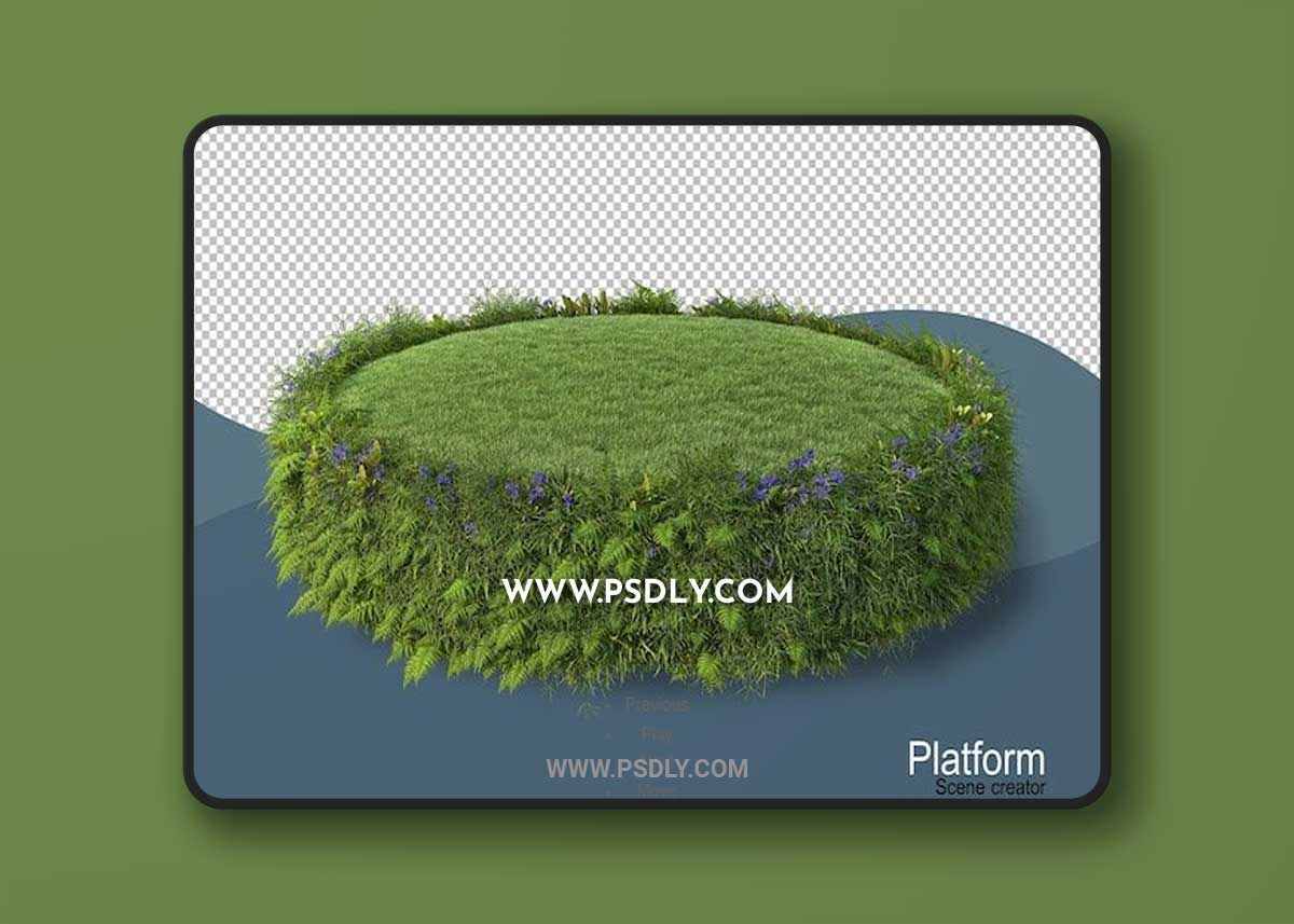 Pallet display in 3d rendering