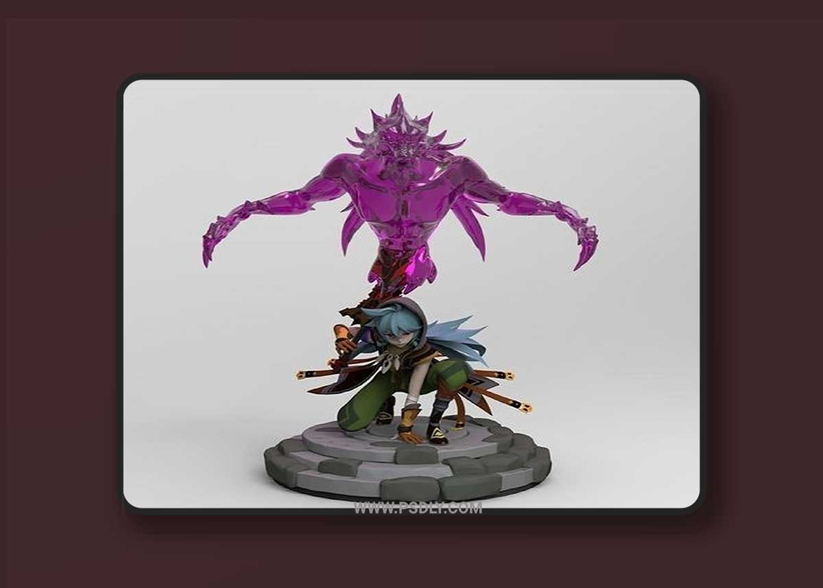 Razor - Genshin Impact 3D Printable 3D Model