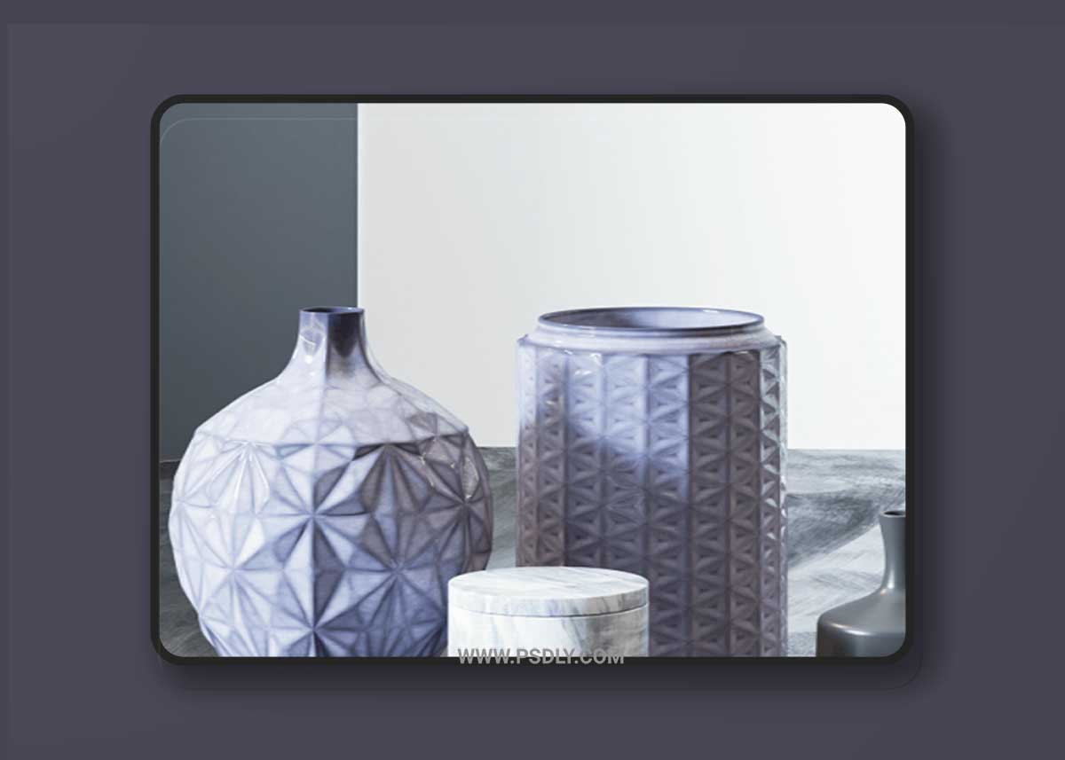 Set vases Ellos Home Corona 3D Model