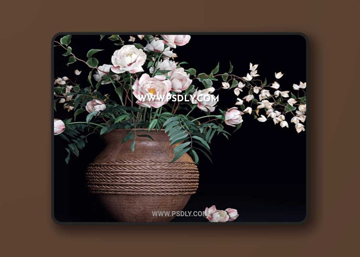 White bouquet decorative setWhite bouquet decorative set