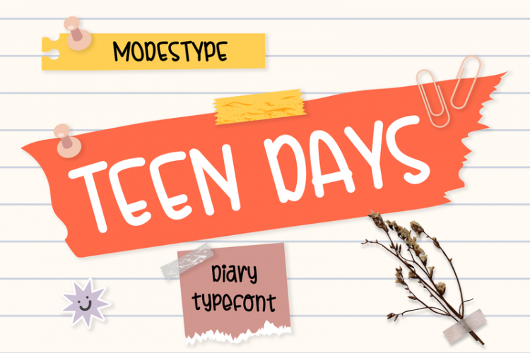 Teen Days - Girly Kids Font