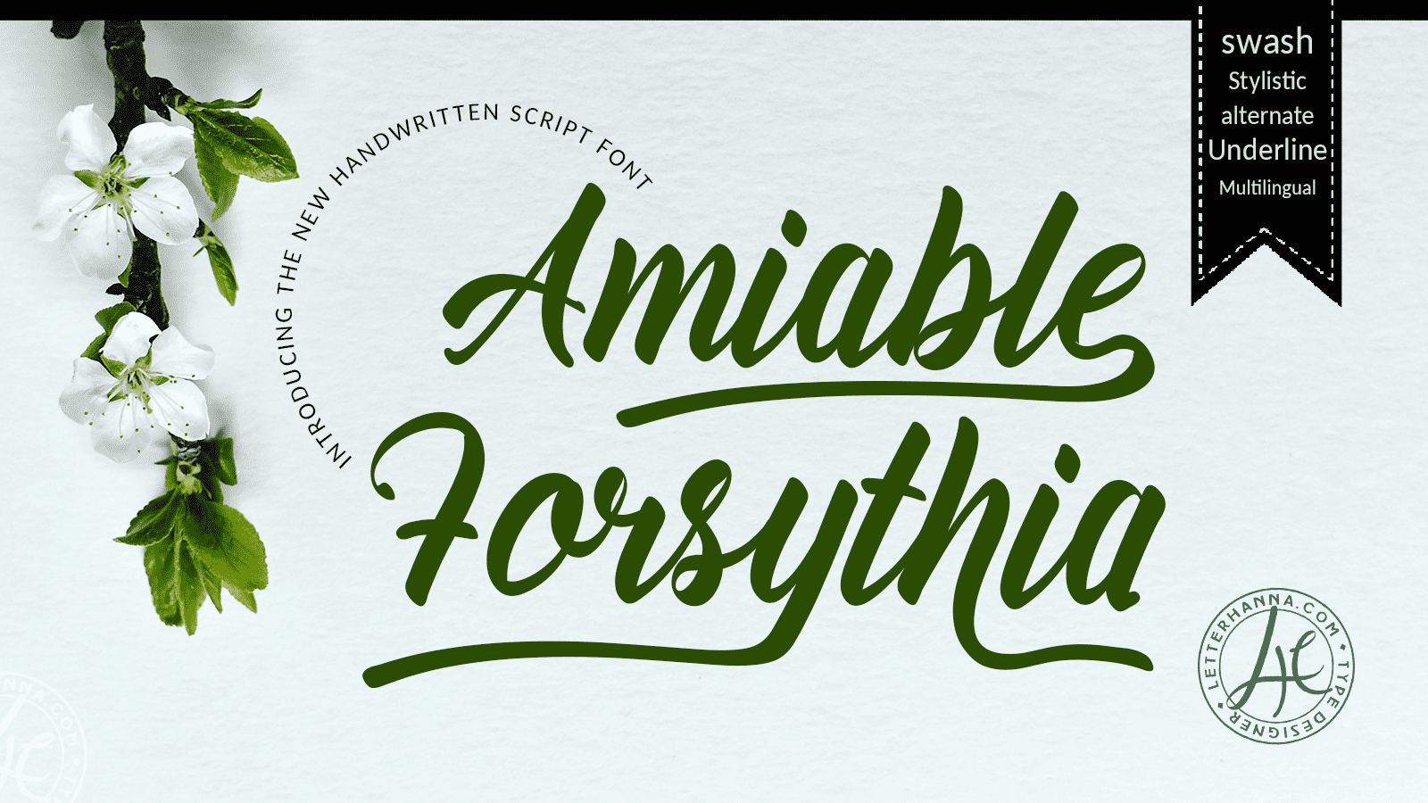 Amiable Forsythia Font