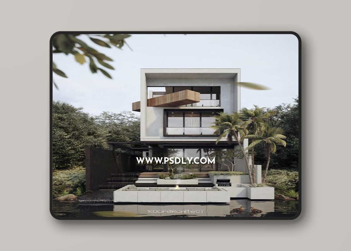 3D Villa Exterior 3D Model