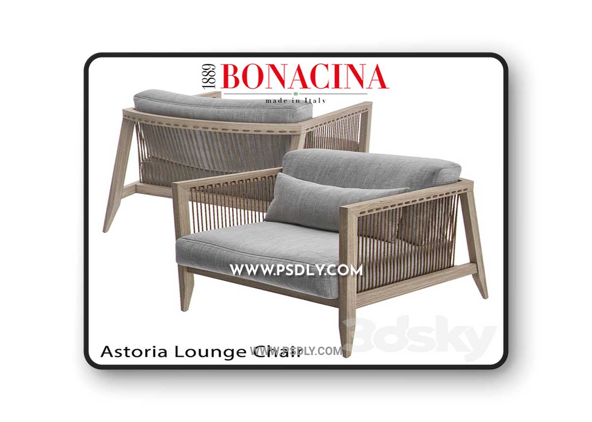 BONACINA ASTORIA Lounge Chair 3D Model