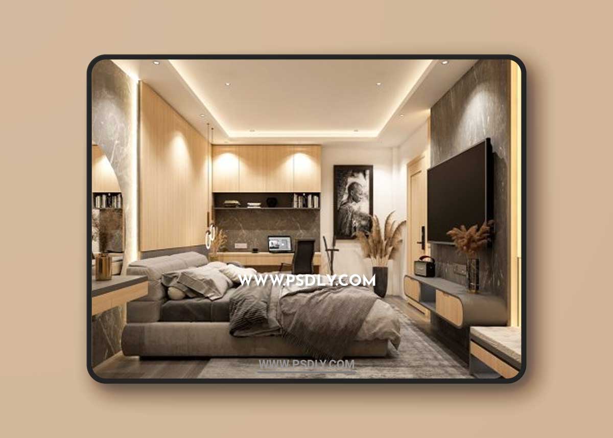 Bedroom Interior Scene By Phuc La 3D Model