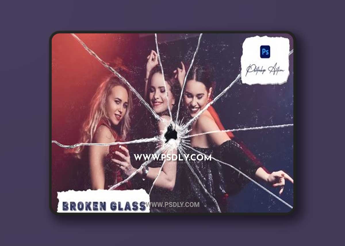 Broken Glass Photoshop Action