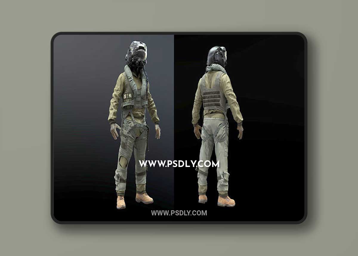Cgtrader - FLIGHT SUIT F35 Pilot 3d model