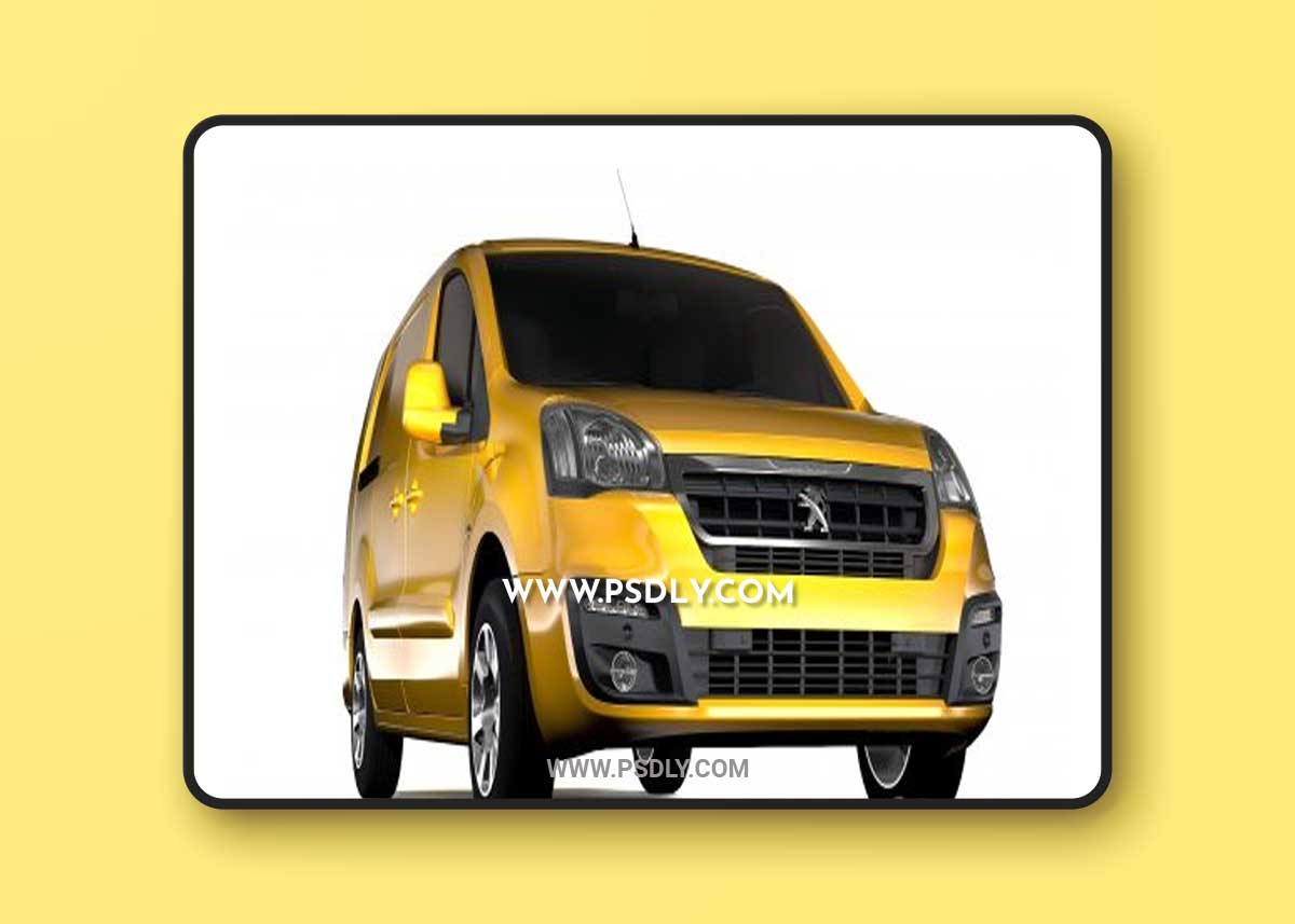 Cgtrader - Peugeot Partner Van L2 Electric 2017 3D Model