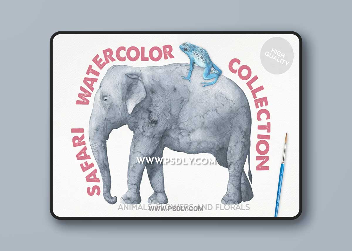 CreativeMarket - Safari Watercolor Collection 6763330