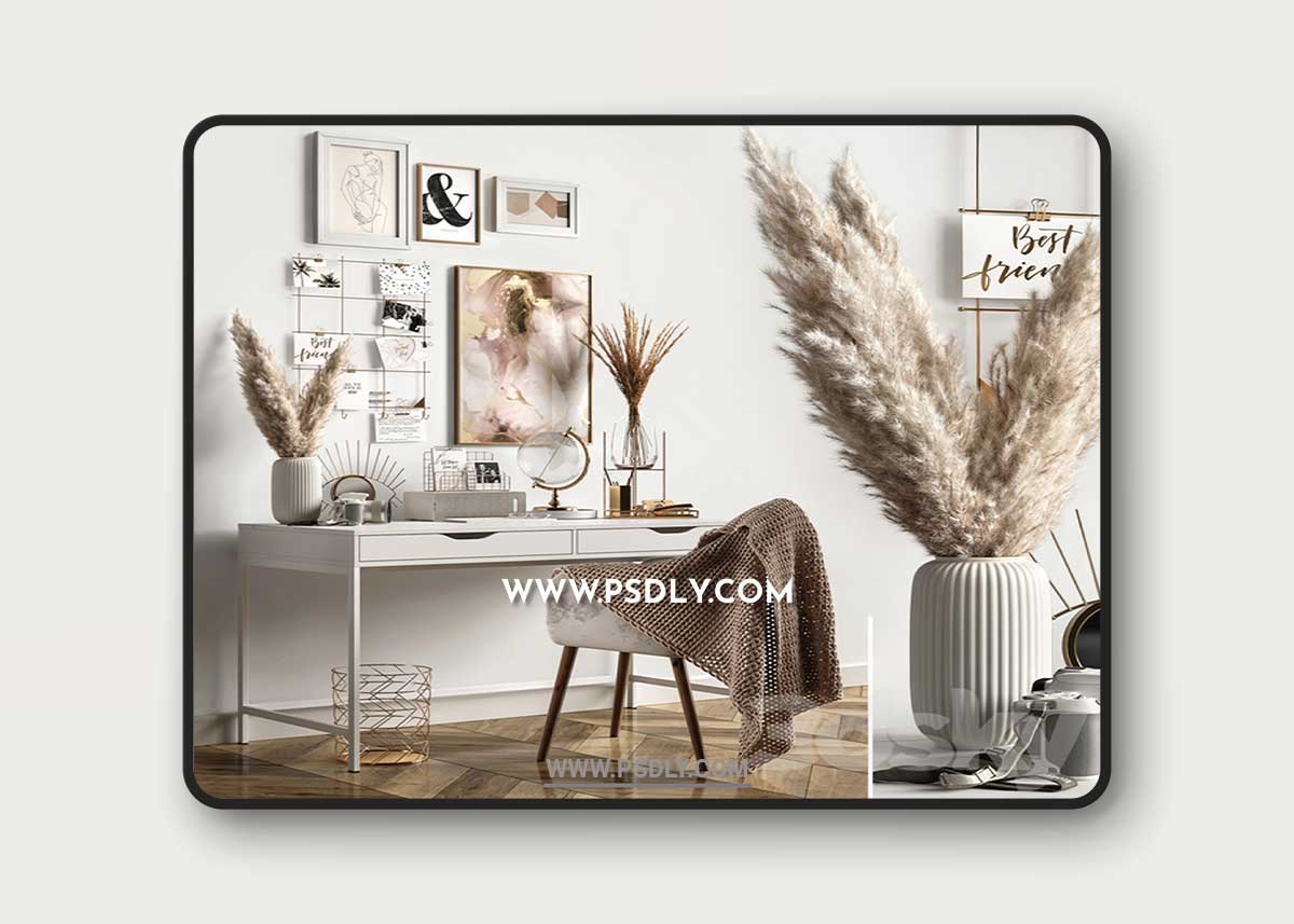 Designer’s workplace 3D Model