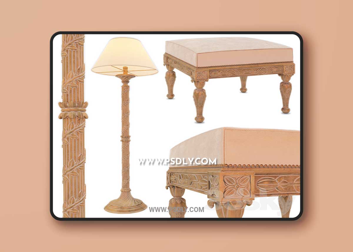 Floor lamp and the couch Roberto Giovannini 3D Model