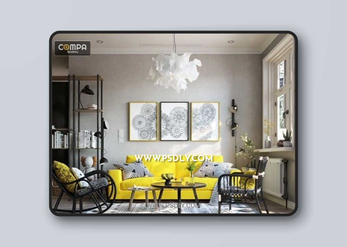 Interior Scandinavian Scene Sketchup By Tuan Luc