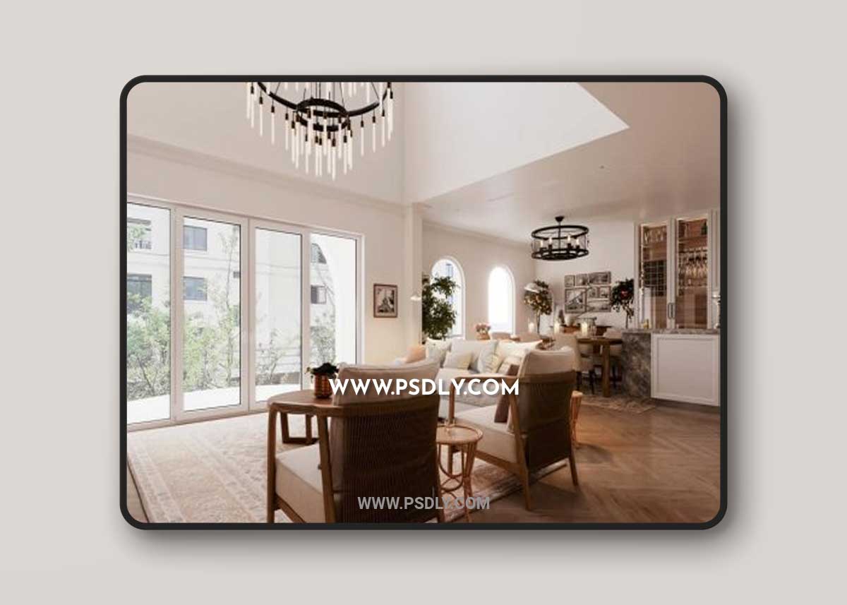 Living Room Interior Model Download by Nghiem Lan Anh