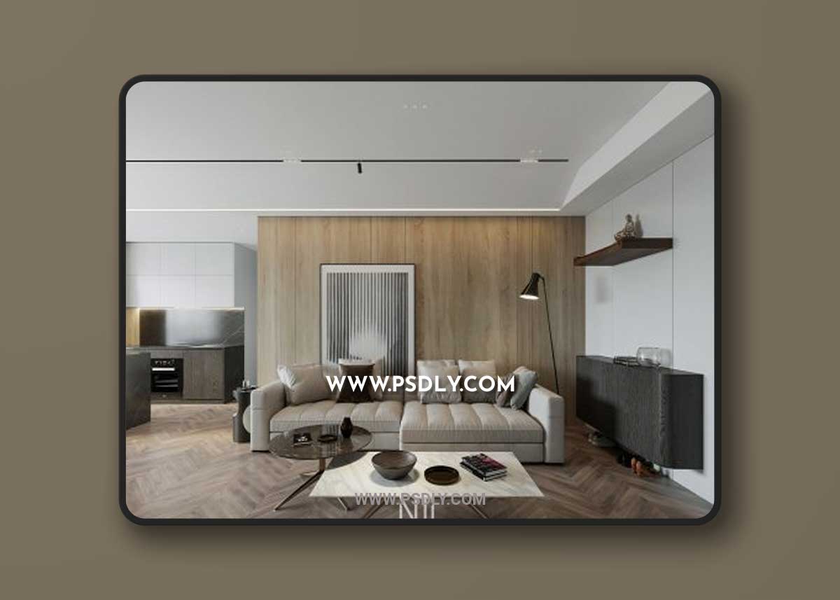 Living Room – Kitchen Interior By Nguyen Ngoc Tung