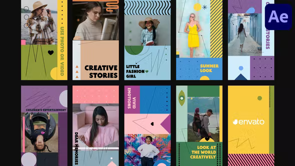 Videohive Colorful Bright Stories for After Effects 37982561